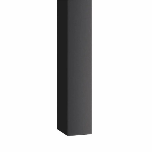 Black rectangular-profile wall slat against a white background.