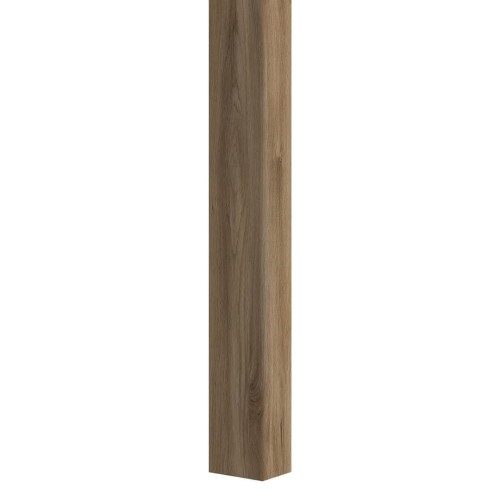 Vertical dark oak-coloured wall slat with visible wood grain.
