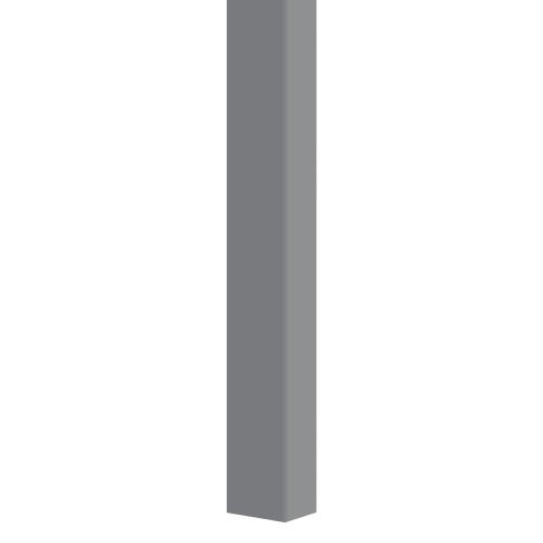 Vertical grey wall slat with a rectangular cross-section on a white background.