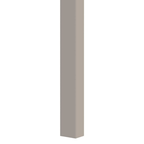Profile of a vertical wall slat in cashmere on a white background.