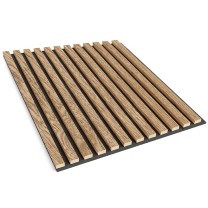 Oak veneer slats on felt 60x60 cm, decorative wall slats on felt