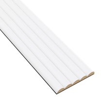 White fluted panel 16x145 decorative half-round wall strips