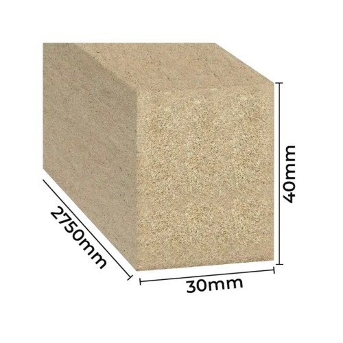 A slat with dimensions shown: 30 mm wide, 40 mm high and 2750 mm long.