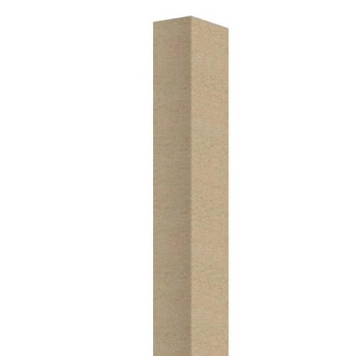 Vertical DIY wall slat made from raw MDF for painting, shown against a white background.