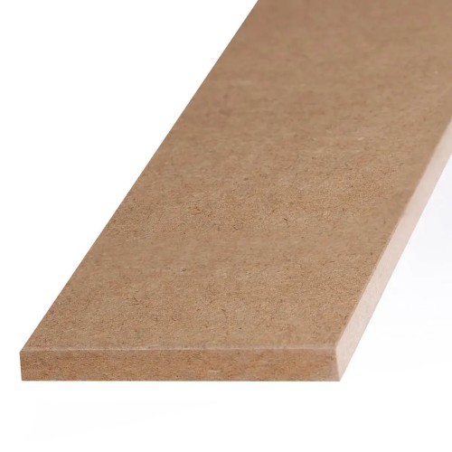 Unfinished flat DIY wall slat made from MDF board, intended for painting.