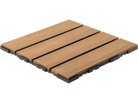 Premium Composite Decking Platform, Light Brown, 30x30x2.2 cm