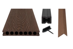 DUO composite system for a 50m2 terrace - Chocolate