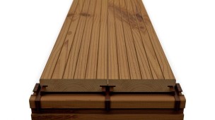 THERMO PINE CLIP decking board 26x117 RYFEL D5 - 3,90m