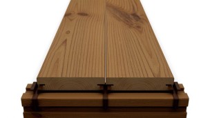 THERMO PINE CLIP decking board 26x117 NATUR GRADE SMOOTH - 3.30m
