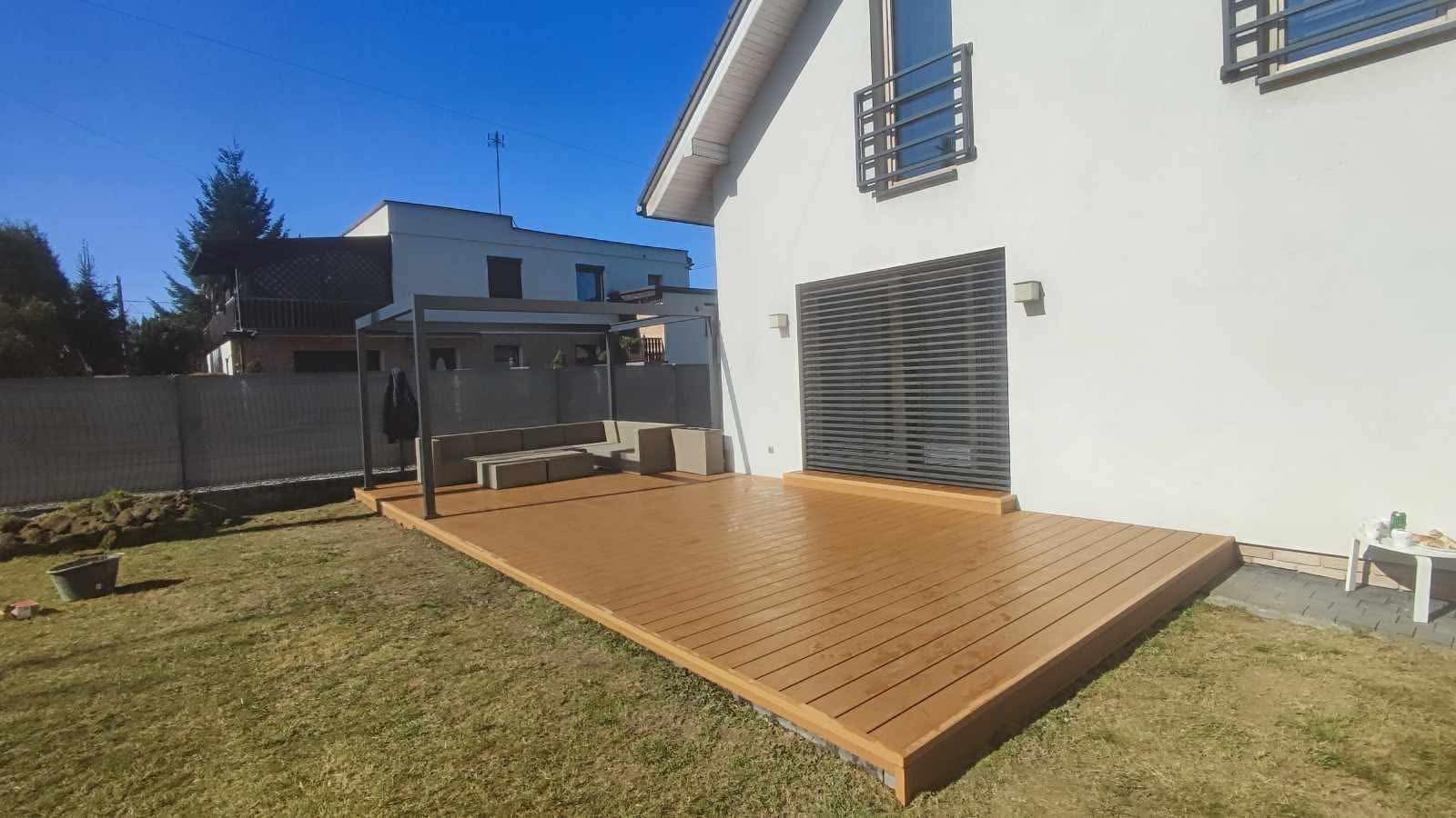 select composite decking board, light brown