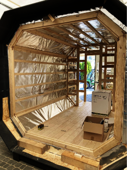 Wooden sauna components