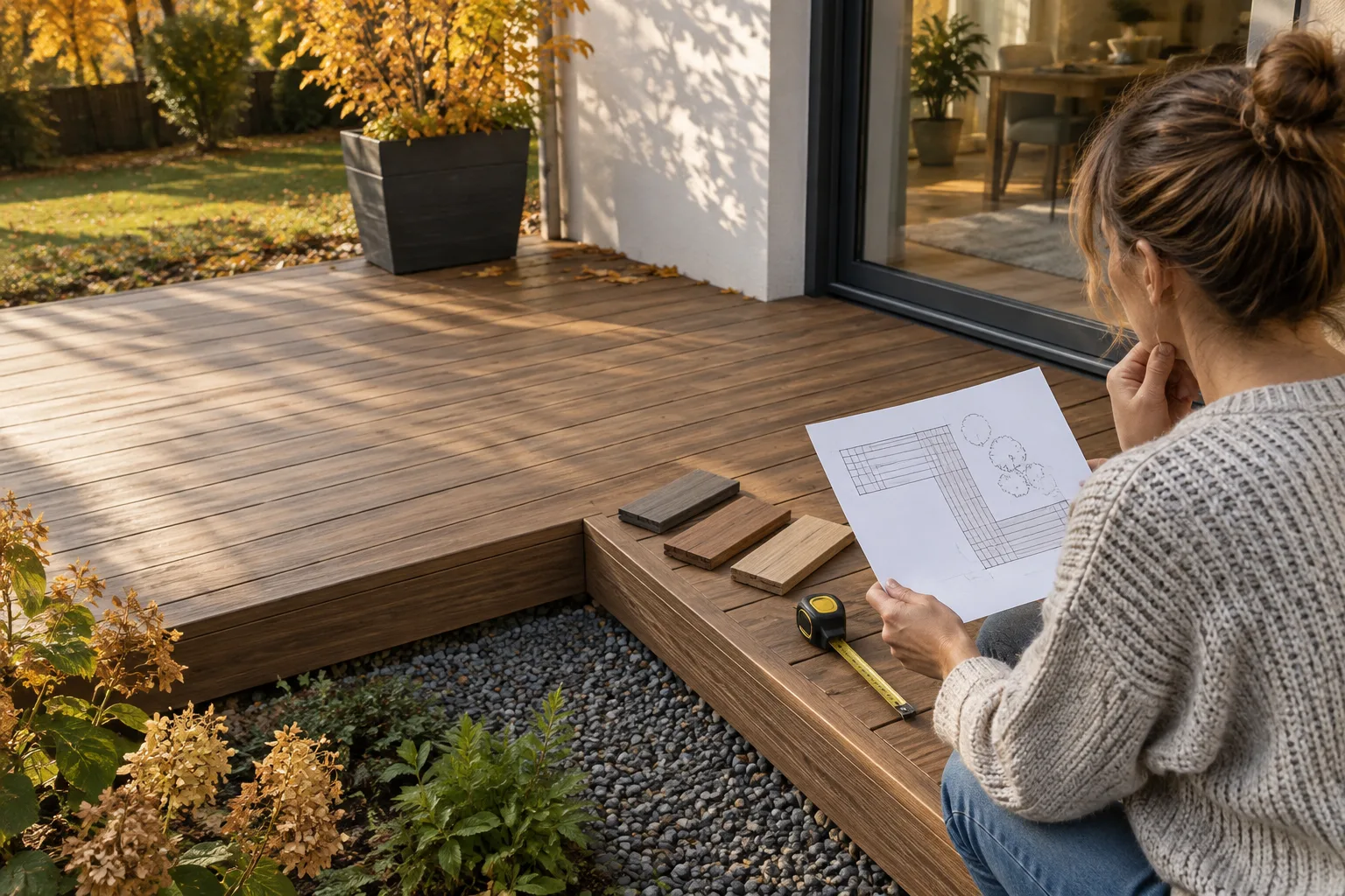 Planning short boards around a patio recess